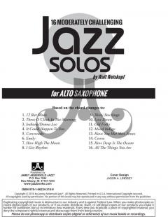 16 Moderately Challenging Jazz Solos von Walt Weiskopf 