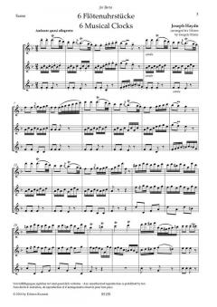 6 Flötenuhrstücke von Joseph Haydn für 3 Flöten im Alle Noten Shop kaufen