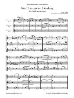 5 Kanons im Einklang (Adolf Busch) 