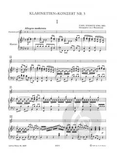 Konzert Nr. 3 B-Dur von Carl Stamitz für Klarinette und Orchester im Alle Noten Shop kaufen