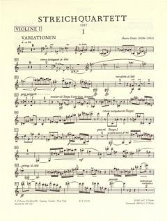 Streichquartett von Hanns Eisler im Alle Noten Shop kaufen (Stimmensatz)