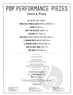 Pop Performance Pieces: Violin And Piano im Alle Noten Shop kaufen