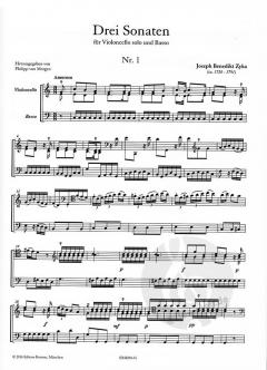 3 Sonaten von Joseph B. Zyka für Violoncello solo und Basso im Alle Noten Shop kaufen