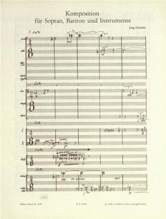 Komposition für Sopran, Bariton und Instrumente (Jörg Herchet) 