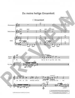 Du meine heilige Einsamkeit von Wilfried Hiller 