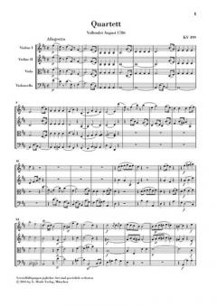 Streichquartette 4 von Wolfgang Amadeus Mozart im Alle Noten Shop kaufen