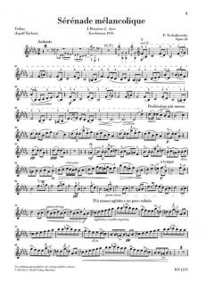 Sérénade mélancolique op. 26 von Pjotr Iljitsch Tschaikowski für Violine und Klavier im Alle Noten Shop kaufen