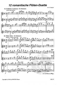 12 romantische Flöten-Duette für 2 Flöten in C im Alle Noten Shop kaufen