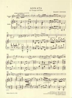 Sonate für Trompete und Klavier von Halsey Stevens im Alle Noten Shop kaufen