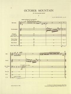 October Mountain op. 135 von Alan Hovhaness für Percussion-Sextett im Alle Noten Shop kaufen