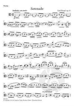 Serenade op. 45 von Paul Klengel für Violine und Viola im Alle Noten Shop kaufen (Stimmensatz)