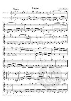 6 Duettinos von Anton Stadler für 2 Klarinetten im Alle Noten Shop kaufen (Stimmensatz)