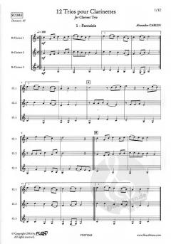 12 Clarinet Trio von Alexandre Carlin 