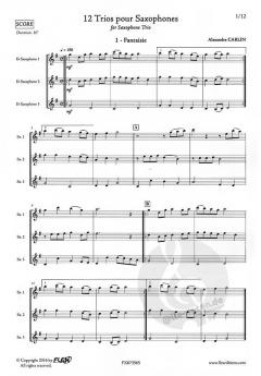 12 Saxophone Trio von Alexandre Carlin 