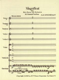 Magnificat op. 157 von Alan Hovhaness für Sopran, Alt, Tenor, Bass, 8-stimmigen gemischten Chor und Orchester (Latein/Englisch) im Alle Noten Shop kaufen (Partitur)