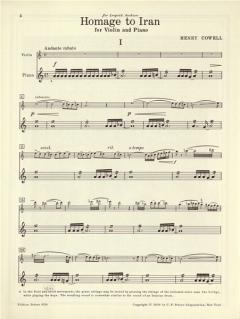 Homage To Iran von Henry Cowell für Violine und Klavier im Alle Noten Shop kaufen