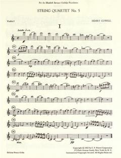 Streichquartett Nr. 5 von Henry Cowell im Alle Noten Shop kaufen (Stimmensatz)