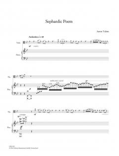 Sephardic Poem von Aar Yalom für Viola und Klavier im Alle Noten Shop kaufen