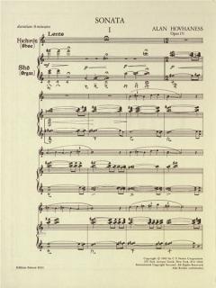 Sonate op. 171 von Alan Hovhaness für Hichiriki (Oboe) und Sho (Orgel) im Alle Noten Shop kaufen