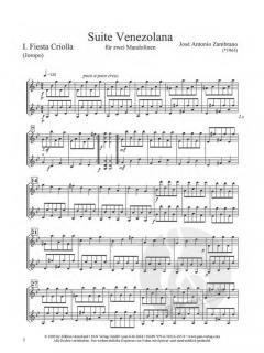 Suite Venezolana von José Antonio Zambrano für 2 Mandolinen im Alle Noten Shop kaufen