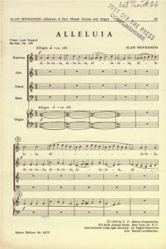 Alleluia op. 158 Nr. 11 (Alan Hovhaness) 