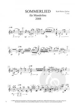 Sommerlied von Karl-Heinz Zarius für Mandoline solo im Alle Noten Shop kaufen (Partitur)