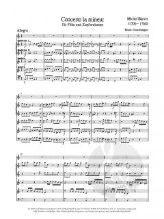 Concerto la mineur von Michel Blavet für Flöte und Zupforchester im Alle Noten Shop kaufen (Partitur)