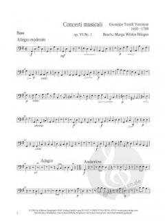 Concerti musicali op. 6 Nr. 1 von Giuseppe Torelli für Zupforchester (wahlweise Barock-Mandolinen-Ensemble) im Alle Noten Shop kaufen (Partitur)