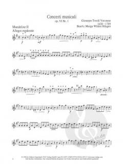 Concerti musicali op. 6 Nr. 1 von Giuseppe Torelli für Zupforchester (wahlweise Barock-Mandolinen-Ensemble) im Alle Noten Shop kaufen (Partitur)