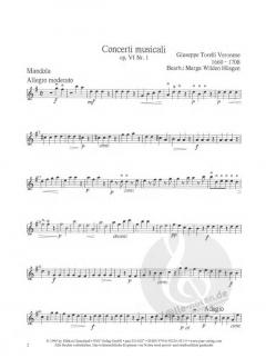 Concerti musicali op. 6 Nr. 1 von Giuseppe Torelli für Zupforchester (wahlweise Barock-Mandolinen-Ensemble) im Alle Noten Shop kaufen (Partitur)