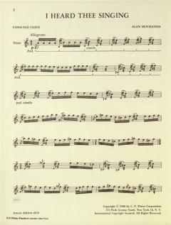 I Heard Thee Singing Op. 74 No. 5 von Alan Hovhaness 