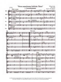 Newe auserlesene liebliche Tänze von Wilhelm Brade für Zupforchester, Blockflöte und Percussion ad. lib. im Alle Noten Shop kaufen (Partitur)