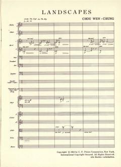 Landscapes von Wen-Chung Chou für Orchester im Alle Noten Shop kaufen