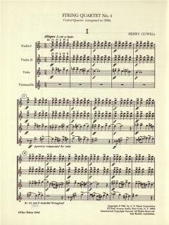 Streichquartett Nr. 4 komplett von Henry Cowell im Alle Noten Shop kaufen