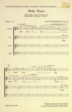 Make Haste op. 86 (Alan Hovhaness) 
