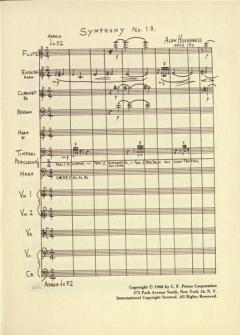 Sinfonie 13 op. 190 von Alan Hovhaness 