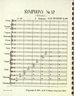 Sinfonie Nr. 12 op. 188 von Alan Hovhaness 