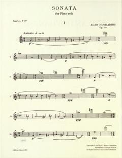 Sonate op. 118 von Alan Hovhaness für Flöte solo im Alle Noten Shop kaufen
