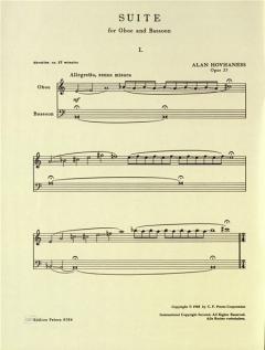 Suite op. 23 von Alan Hovhaness für Oboe und Fagott im Alle Noten Shop kaufen