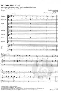 Dixit Dominus Primo SV 263 von Claudio Monteverdi (Download) 