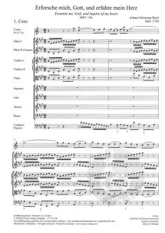 Erforsche mich, Gott, und erfahre mein Herz BWV 136 (Download) 