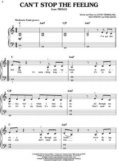 Can't Stop The Feeling von Justin Timberlake 