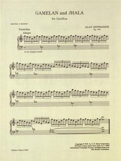 Gamelan und Jhala op. 106 von Alan Hovhaness für Carillon im Alle Noten Shop kaufen