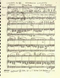 Konzert op. 114 von Alan Hovhaness für Harmonika (oder Flöte und Oboe) und Streichorchester (John Sebastian gewidmet) im Alle Noten Shop kaufen