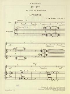Duet op. 122 von Alan Hovhaness 