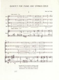 Quintett für Klavier und Streicher (Ross Lee Finney) 