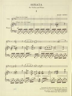 Sonate für Violine und Klavier von Mary Howe im Alle Noten Shop kaufen