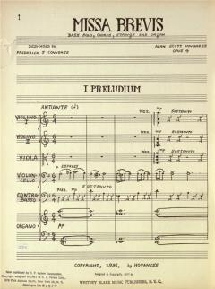 Missa Brevis op. 4 (Alan Hovhaness) 