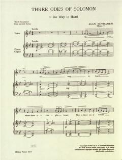 Three Odes Of Solomon op. 5 von Alan Hovhaness 