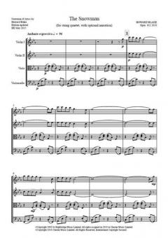 The Snowman for String Quartet von Howard Blake 